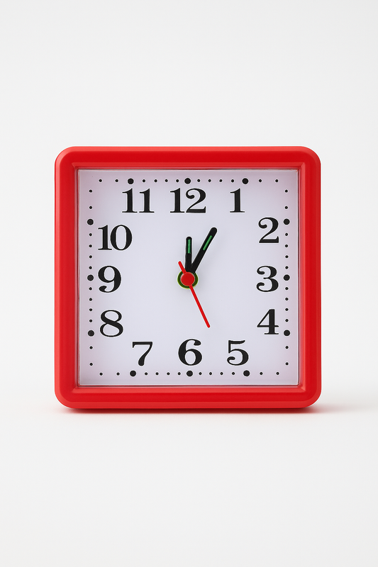 Apple-Shaped Table Clock – Cute & Colorful Timepiece for Kids and Home Decor