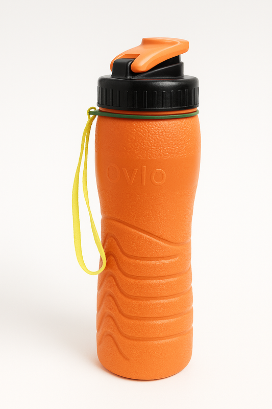 OVLO Sports Water Bottle – Bold Orange Grip Edition
