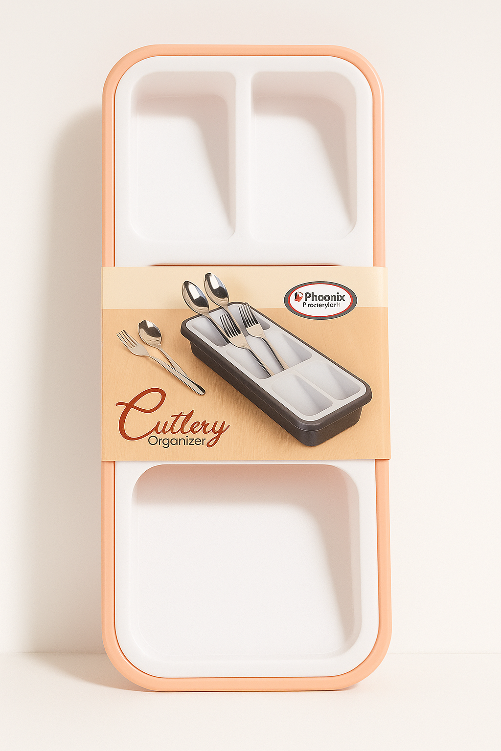 Phoonix Cutlery Organizer – 3-Compartment Flatware Tray