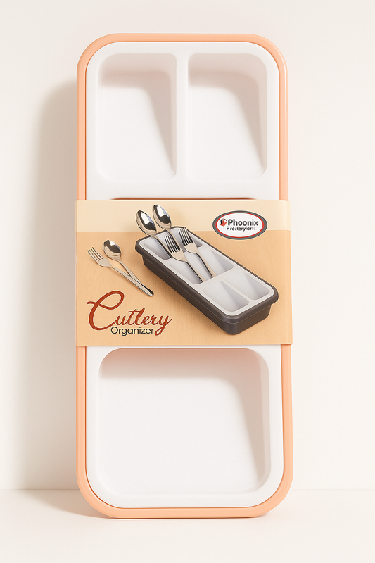 Phoonix Cutlery Organizer – 3-Compartment Flatware Tray