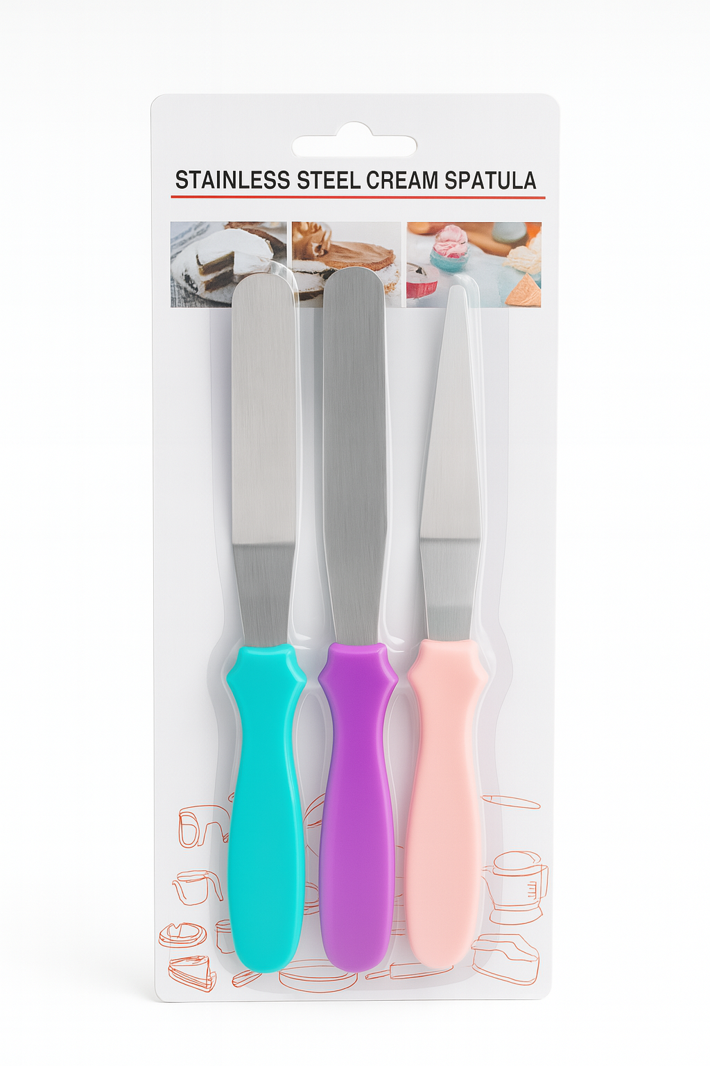 Stainless steel cream spatula