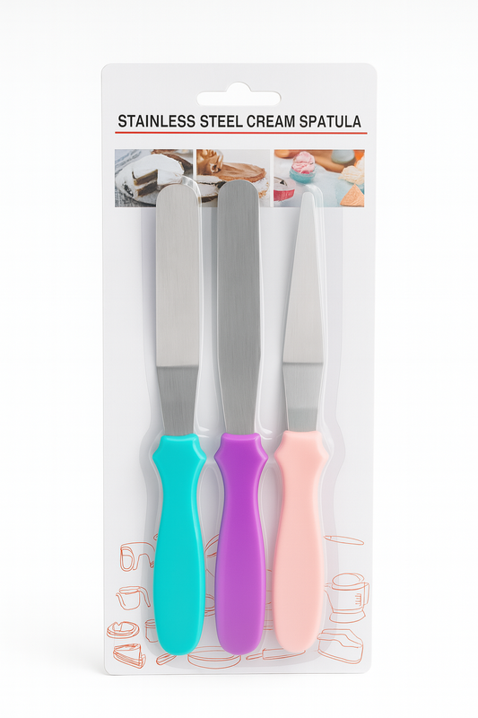 Stainless steel cream spatula