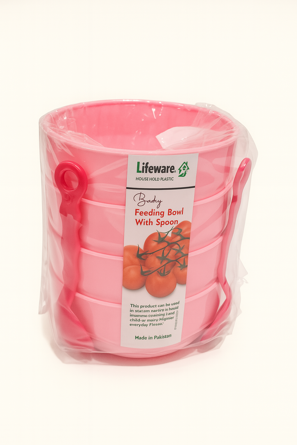 4 piece small plasstic bowls spoon