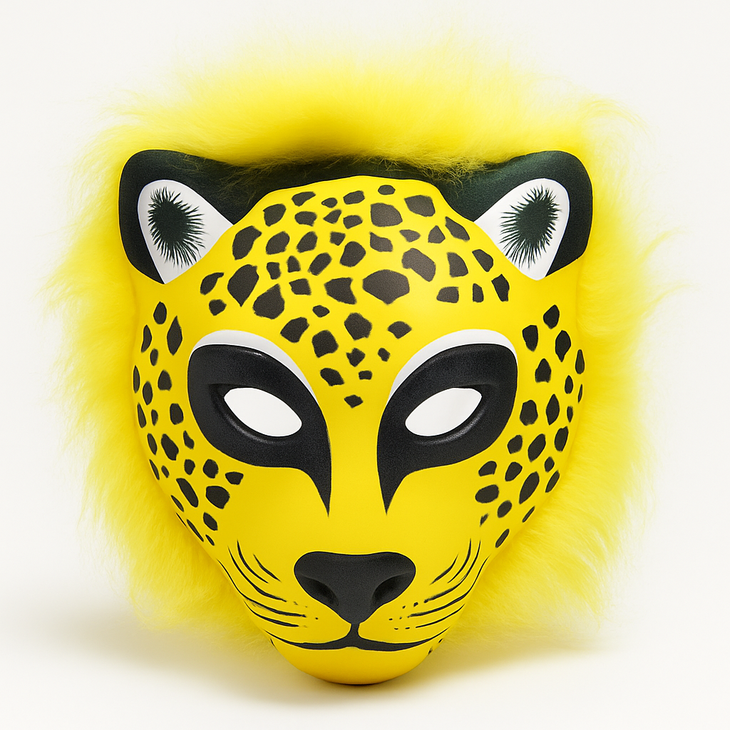 Lion Mask with Faux Fur – High-Quality Plastic and Soft Faux Fur, Ideal for Kids and Adults