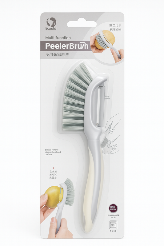 Ecould Multi-Function Peeler Brush – 2-in-1 Cleaning & Peeling Tool