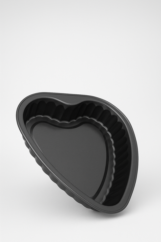 Heart-Shaped Non-Stick Cake Mold – Deep Fluted Edge Baking Pan
