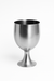 Stainless Steel Goblet Cup – Brushed Metal Finish