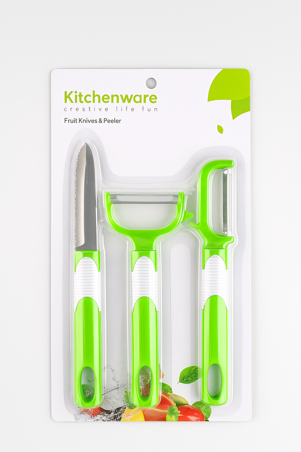 Kitchenware Fruit Knives & Peeler Set – 3 Piece Combo