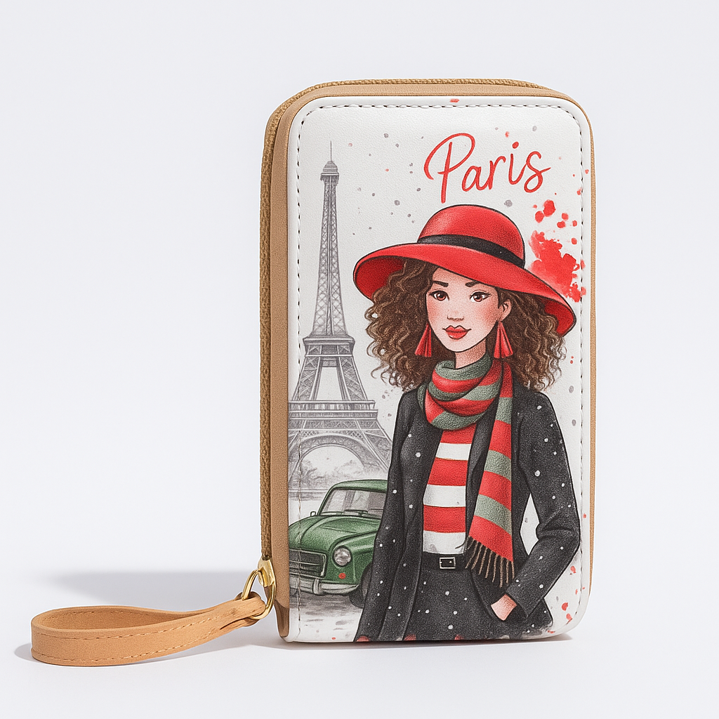 Paris Girl Wristlet Wallet – Chic City Vibes Edition