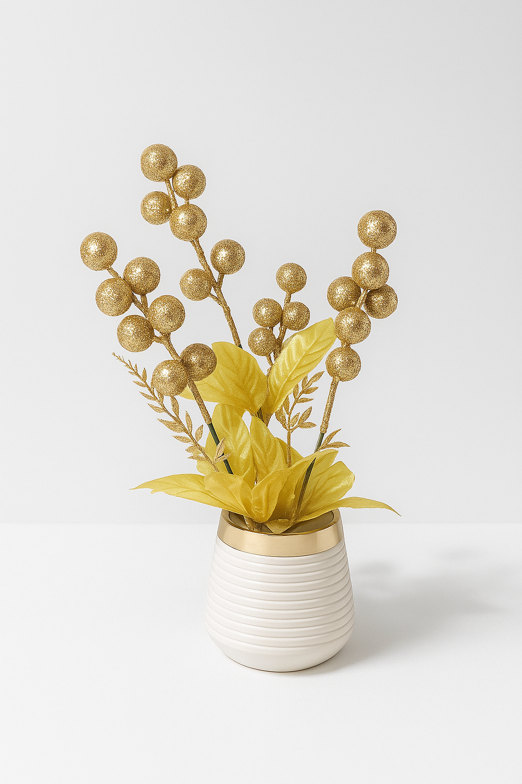 Sunburst Rose Pebble Pot