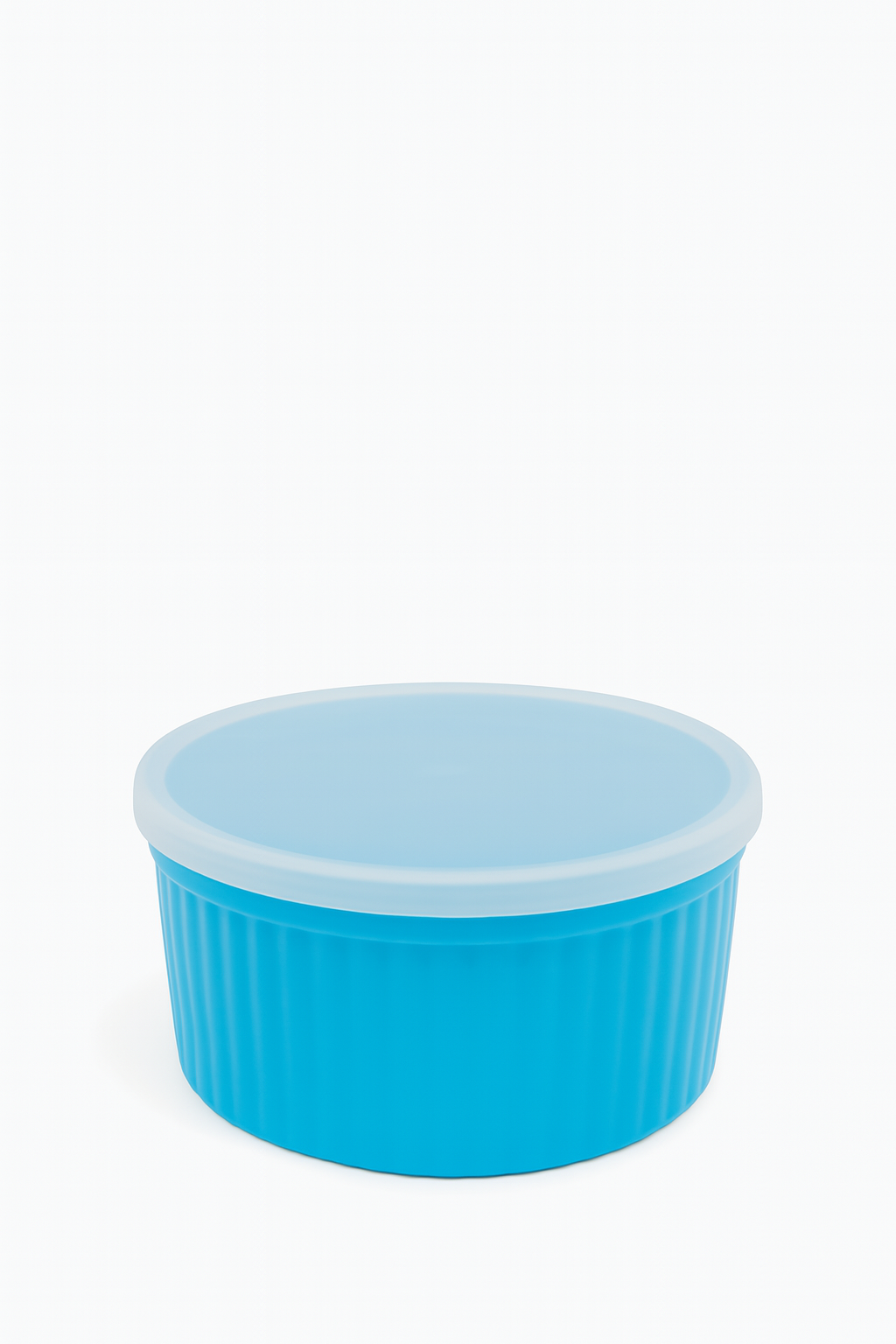 Round Plastic Food Storage Container with Lid – 1.5L (Dark Grey Base)