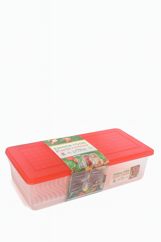 Fridge Food Stackable Container – 3 Compartment Airtight Storage Box (2200 ml)