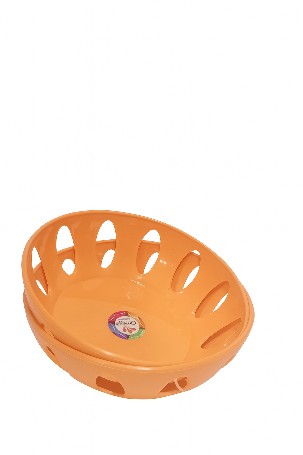 2 Round Plastic Multi-Purpose Basket with Vent Holes SET – Sky Blue