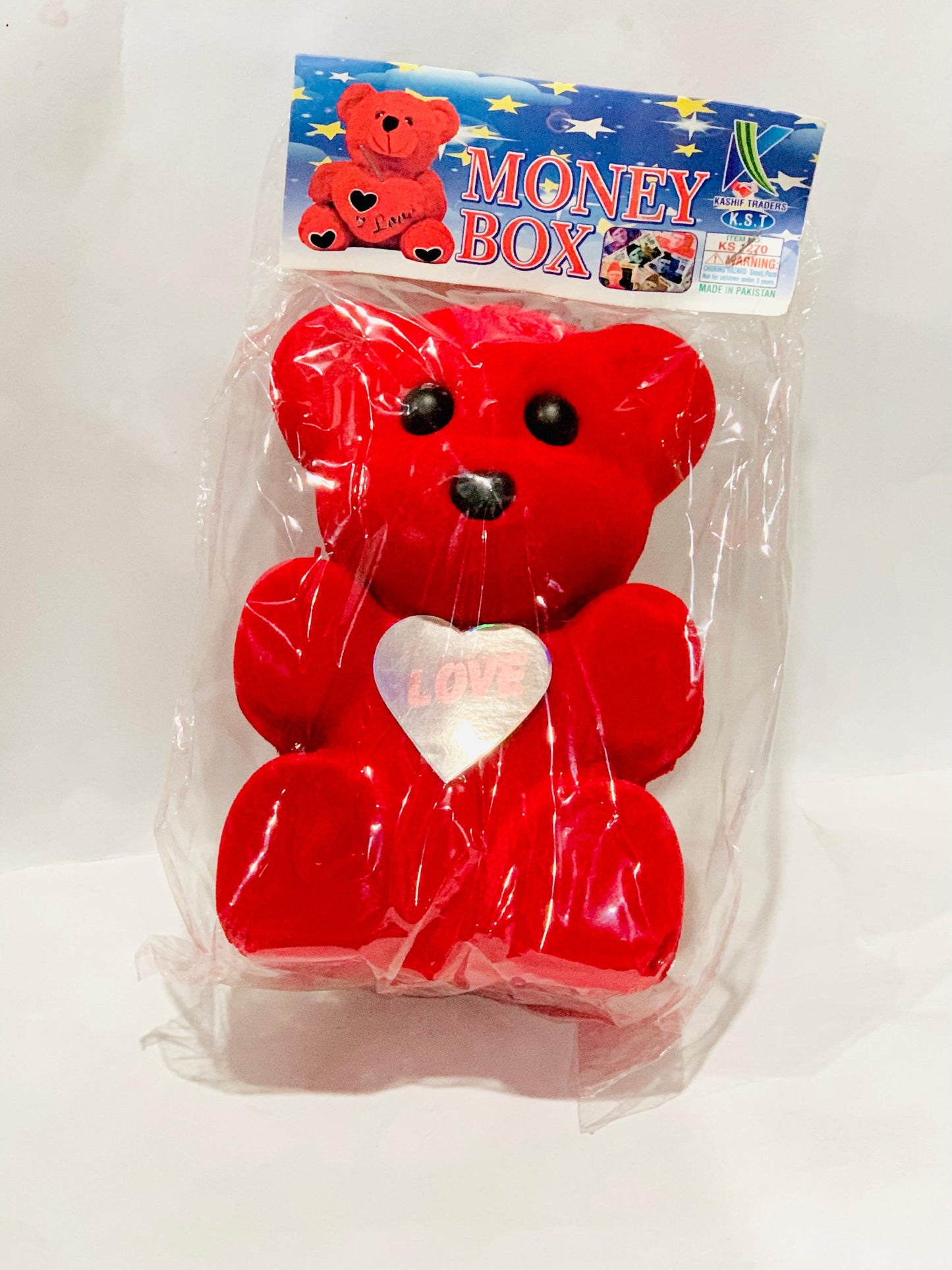 Money Saving Box-Plastic Teady Bear