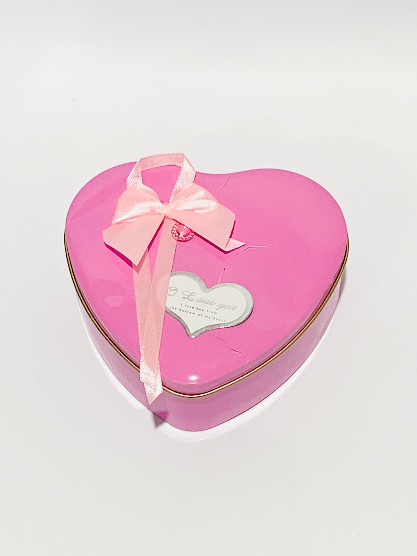 Silver Metallic Gift Box-Heart Shape