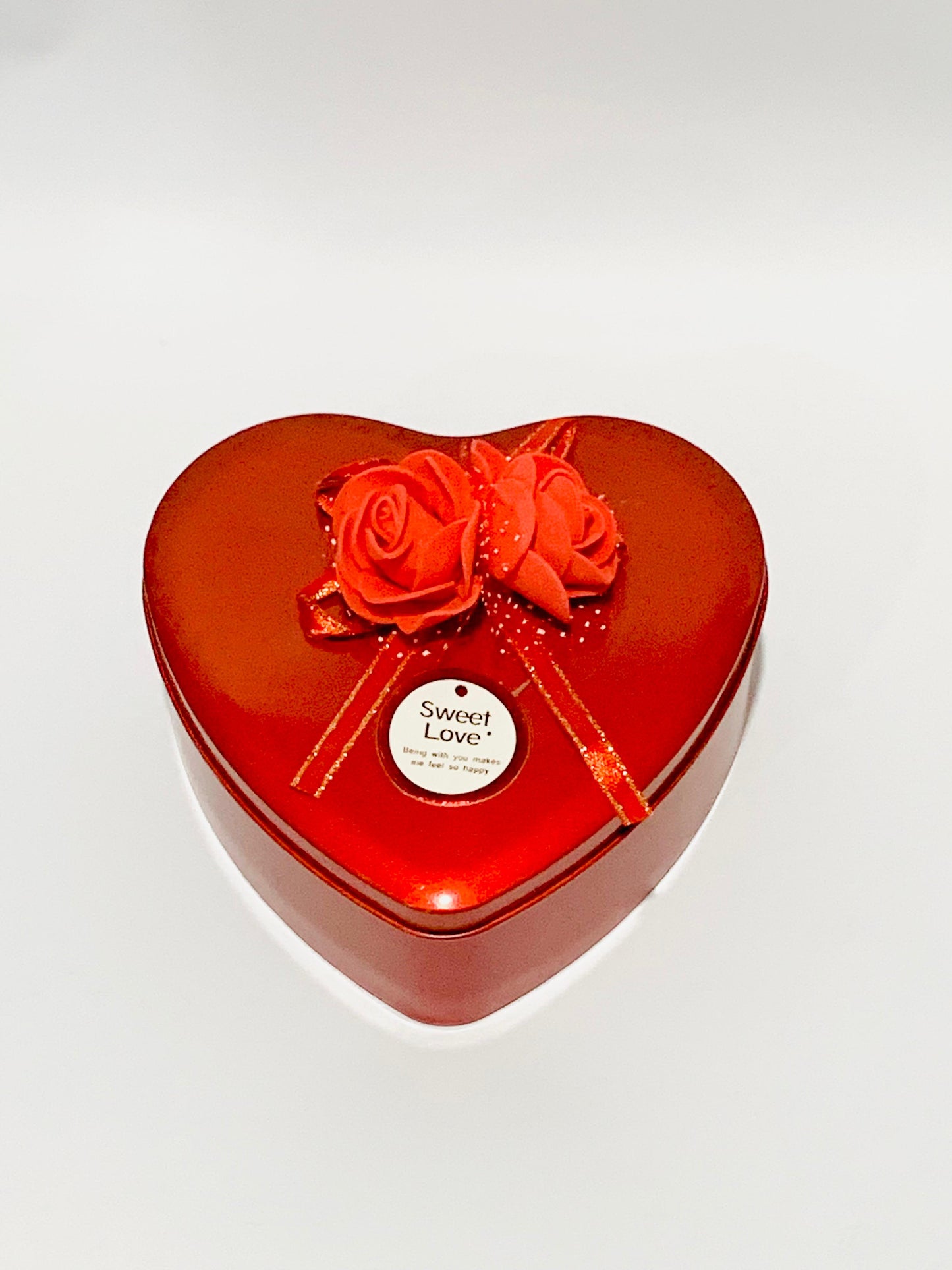 Silver Metallic Gift Box-Heart Shape