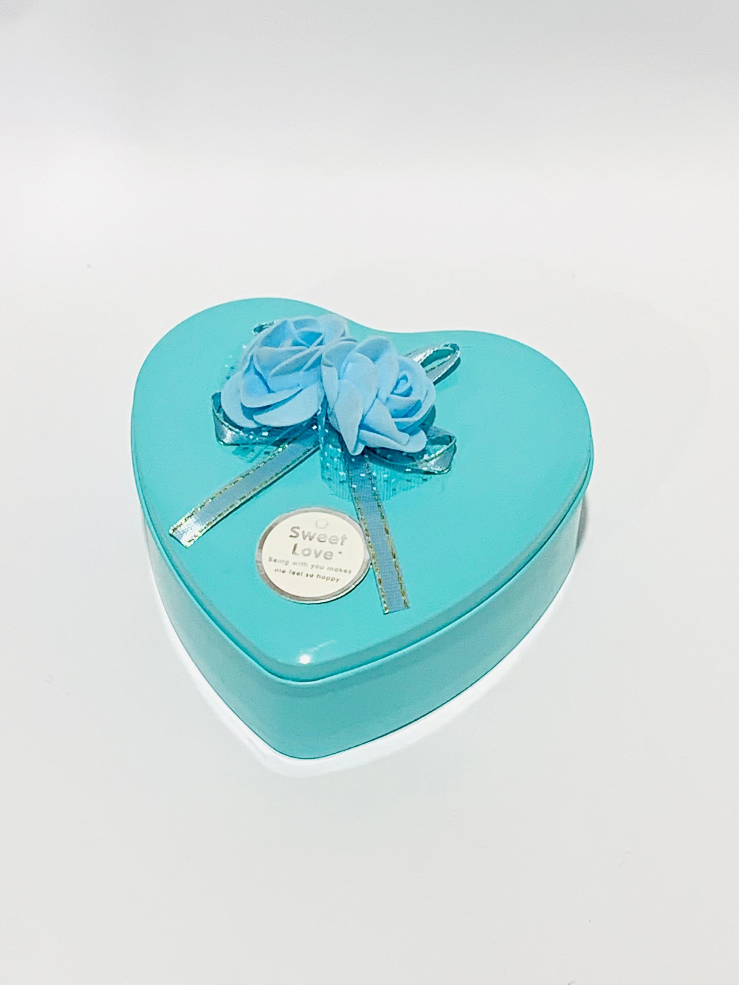 Silver Metallic Gift Box-Heart Shape
