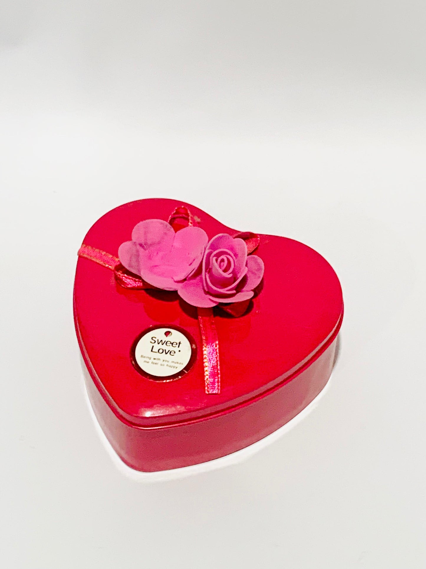 Silver Metallic Gift Box-Heart Shape