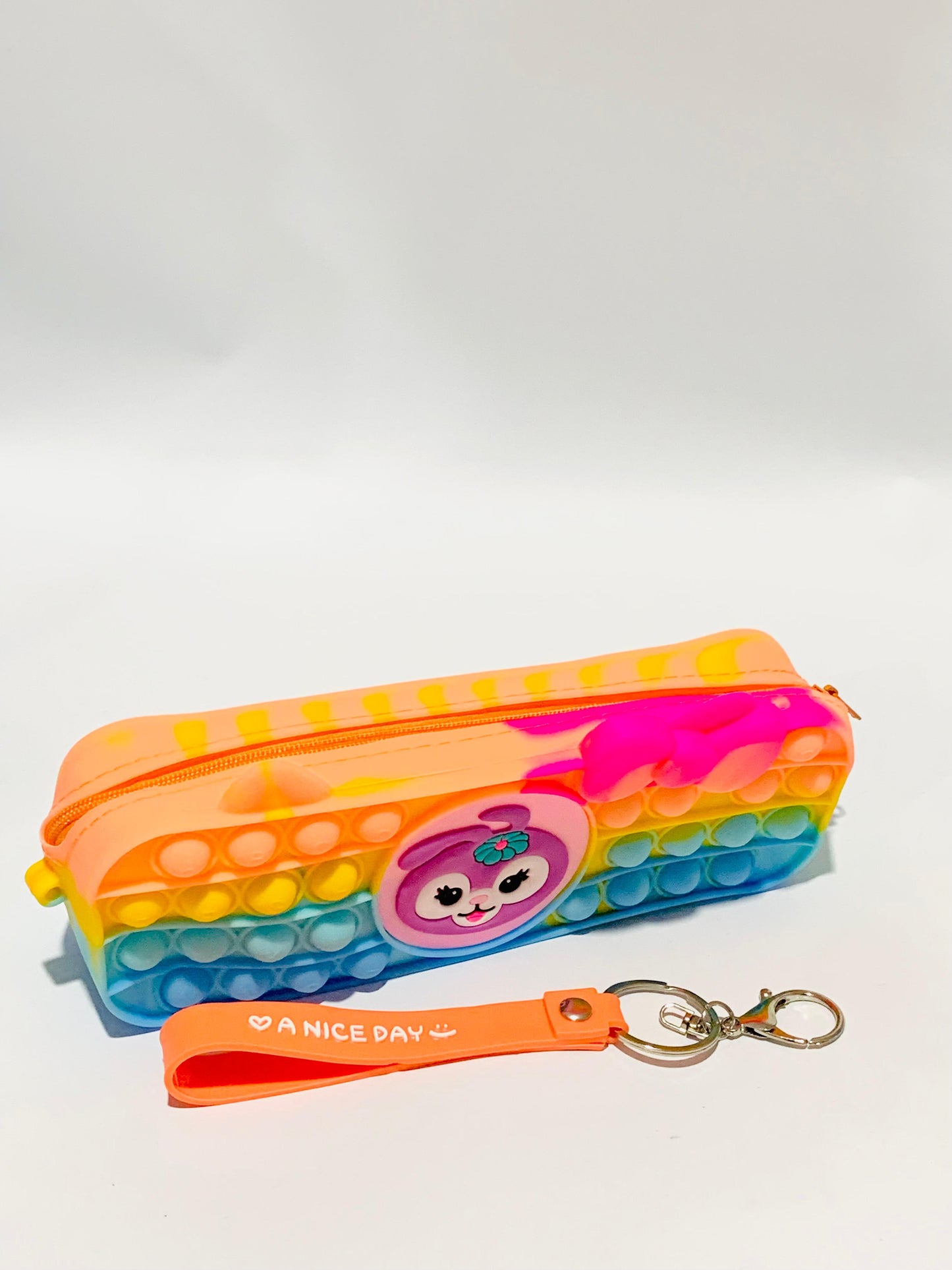 1 Piece Random Color Hello Kitty Push Pop It Bubbles Simple Dimple Stationary Bag Sensory Pencil Case Fidget Toys