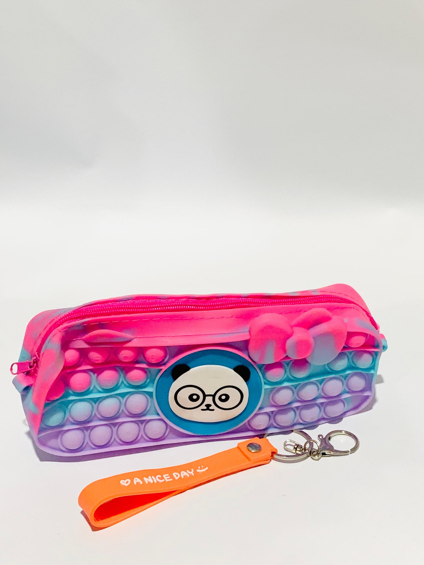 1 Piece Random Color Hello Kitty Push Pop It Bubbles Simple Dimple Stationary Bag Sensory Pencil Case Fidget Toys