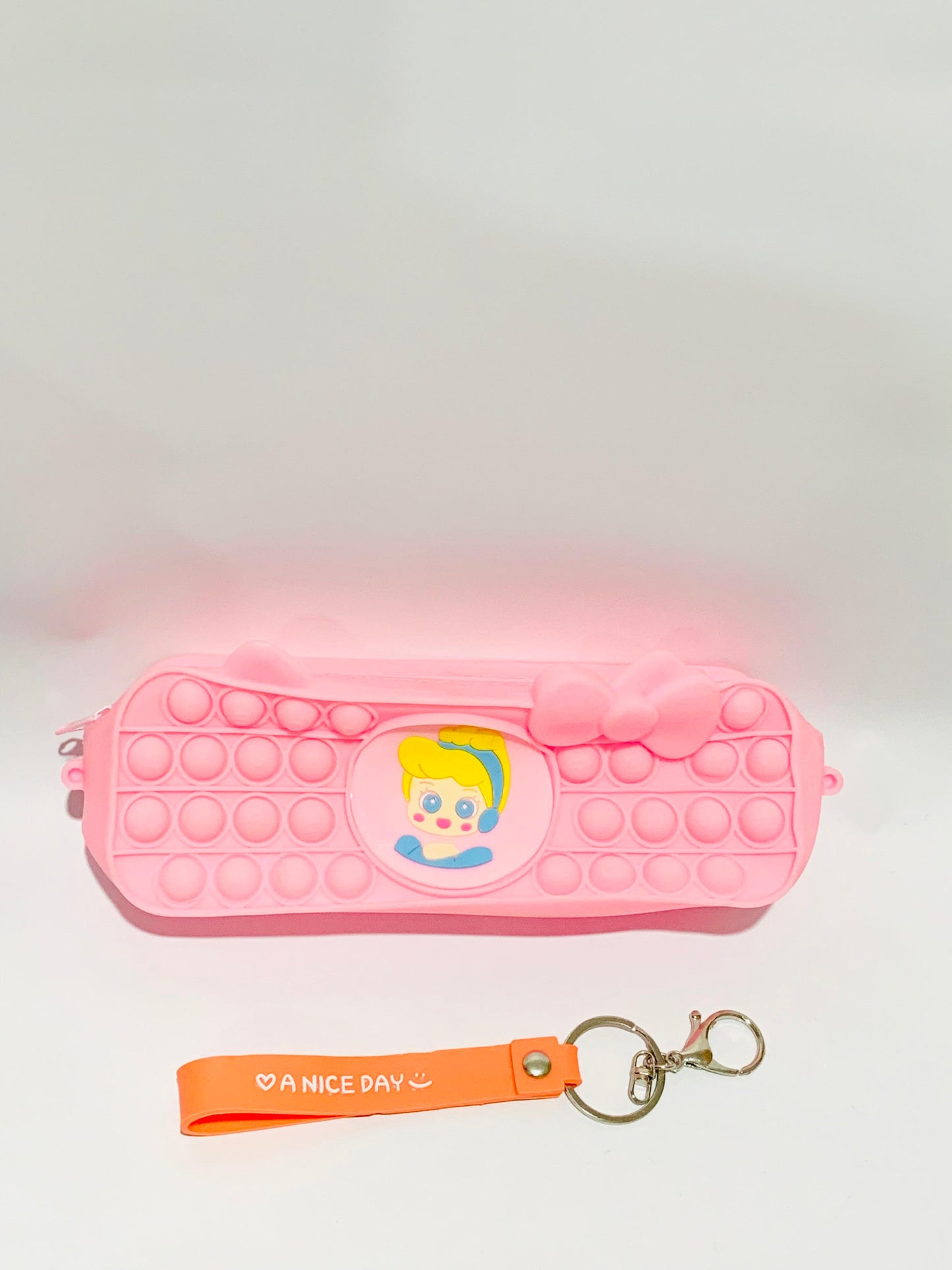 1 Piece Random Color Hello Kitty Push Pop It Bubbles Simple Dimple Stationary Bag Sensory Pencil Case Fidget Toys